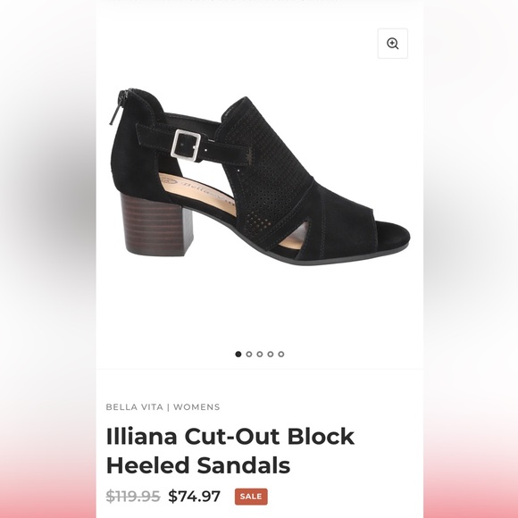 Bella Vita Illiana Cut-Out Block Heeled Sandals Womenโs Size 6.5M - Picture 2 of 11